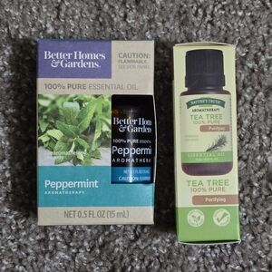 NIB Better Homes Peppermint & Nature's Truth Tea Tree Essential Oil Lot